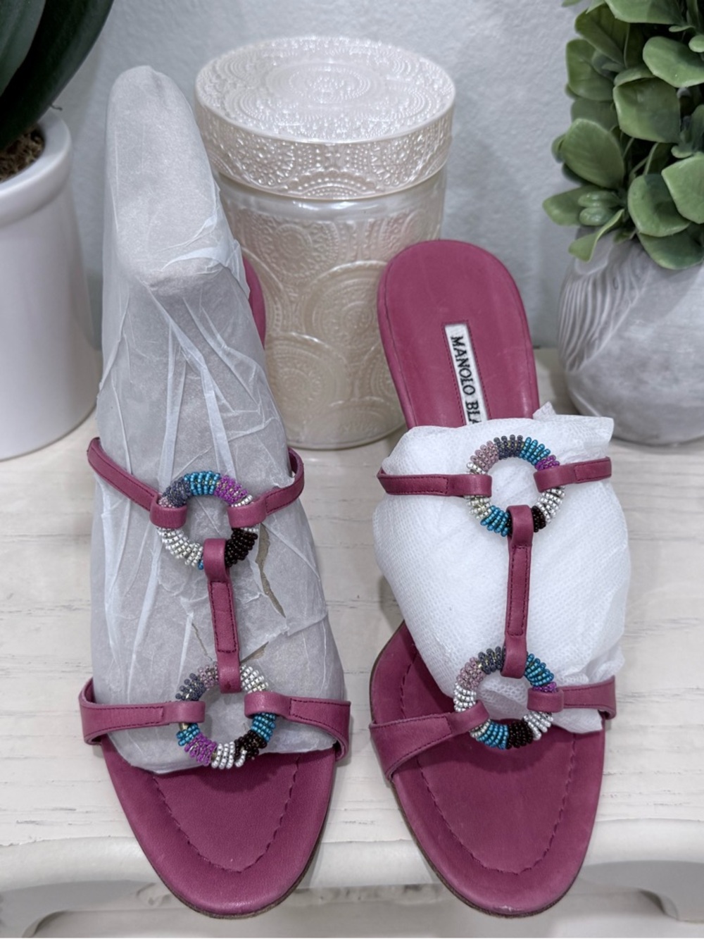 Pre loved Manolo Blahnik pink heels